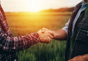 Two people shaking hands